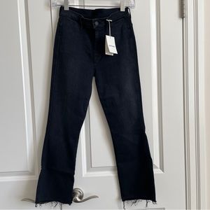 NWT Mother Insider Coin Fray Jeans in Blackbird